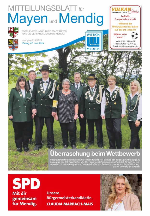 Mitteilungsblatt für Mayen und Mendig Titelblatt 23/2024