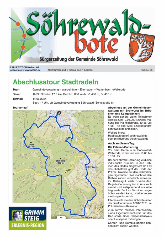 Söhrewaldbote Titelblatt 23/2024