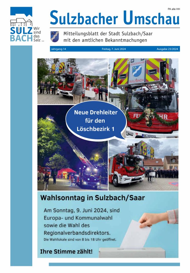 Sulzbacher Umschau Titelblatt 23/2024