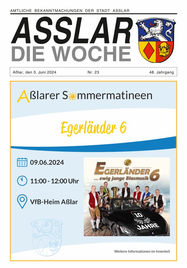 Asslar - Die Woche Titelblatt 23/2024