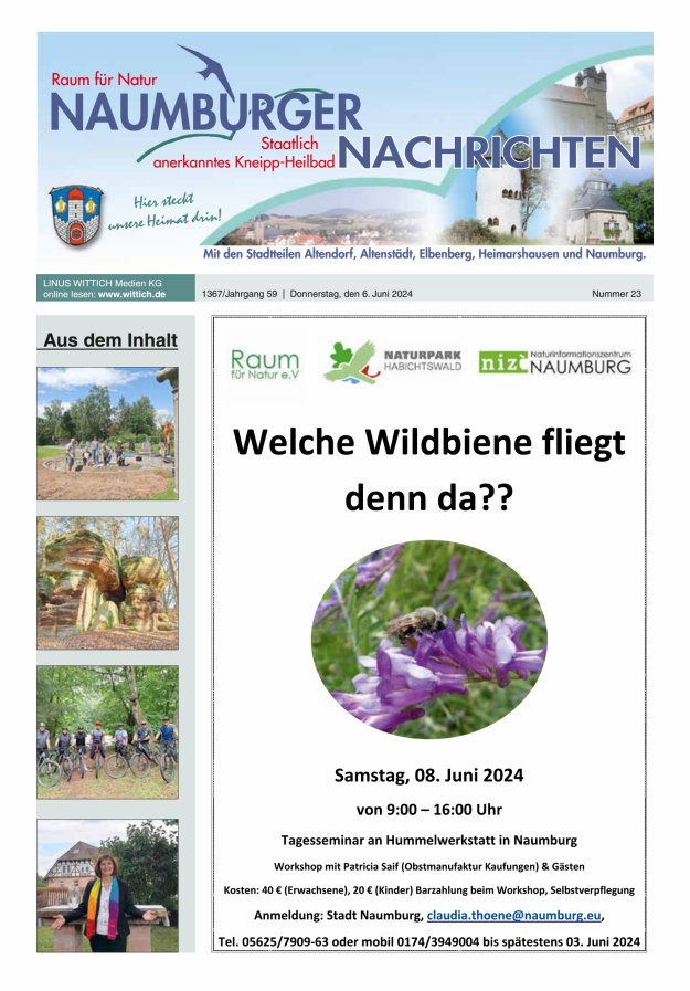 Naumburger Nachrichten Titelblatt 23/2024