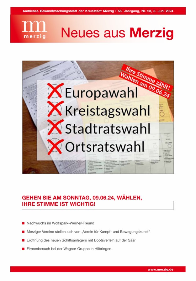 Neues aus Merzig Titelblatt 23/2024
