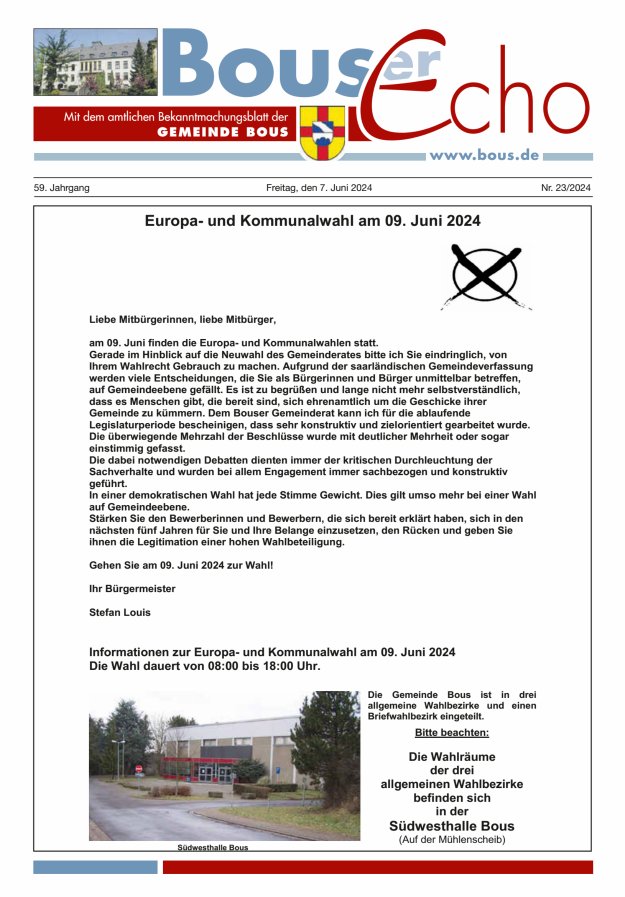 Bouser Echo Titelblatt 23/2024