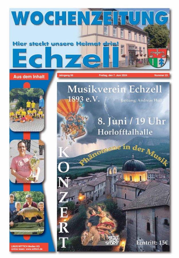 Wochenzeitung für die Gemeinde Echzell Titelblatt 23/2024
