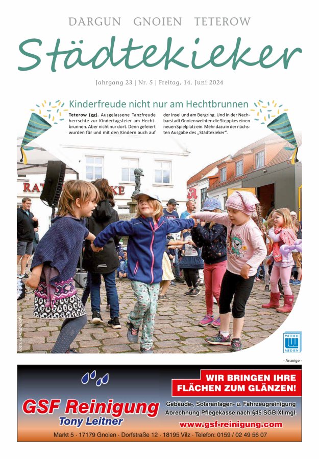 Städte Kieker Gnoien Dargun Teterow Titelblatt 05/2024