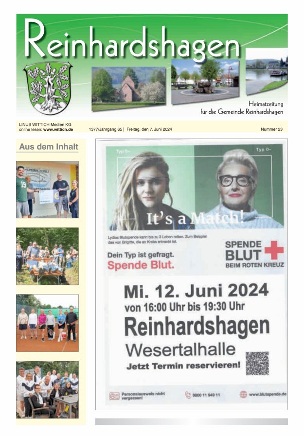Unser Blättchen Titelblatt 23/2024