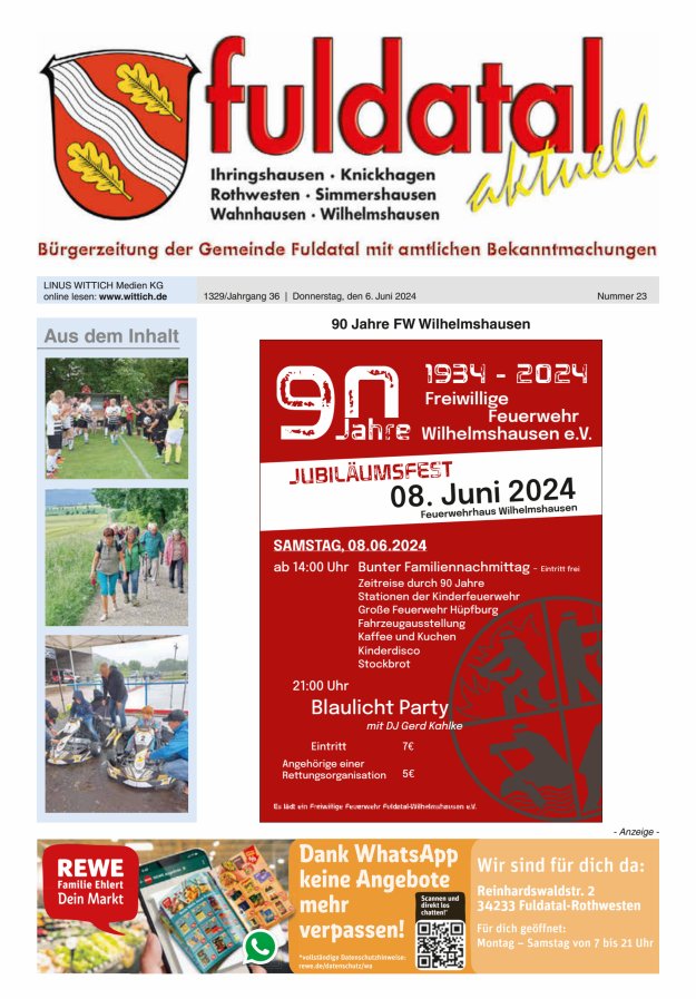 Fuldatal aktuell Titelblatt 23/2024