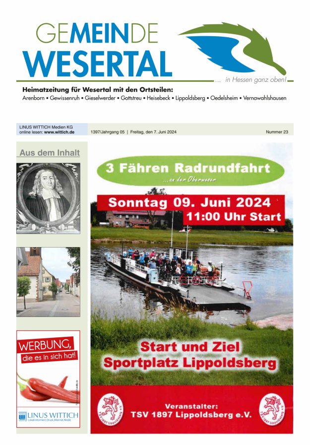 Wesertal Titelblatt 23/2024