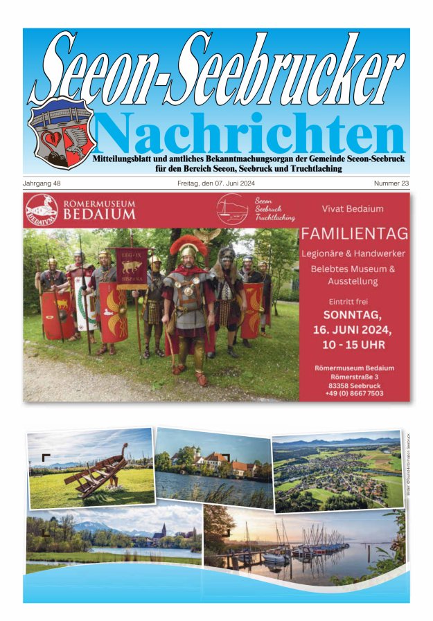 Seeon-Seebrucker Nachrichten Titelblatt 23/2024