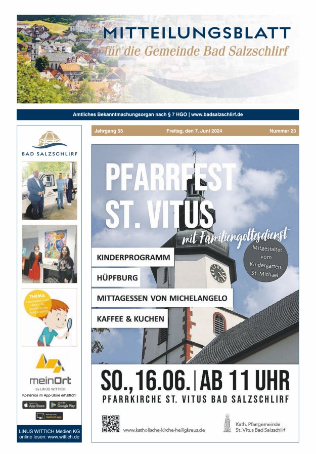 Amtliches Bekanntmachungsorgan der Gemeinde Bad Salzschlirf Titelblatt 23/2024
