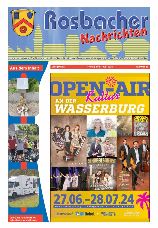 Rosbacher Nachrichten Titelblatt 23/2024
