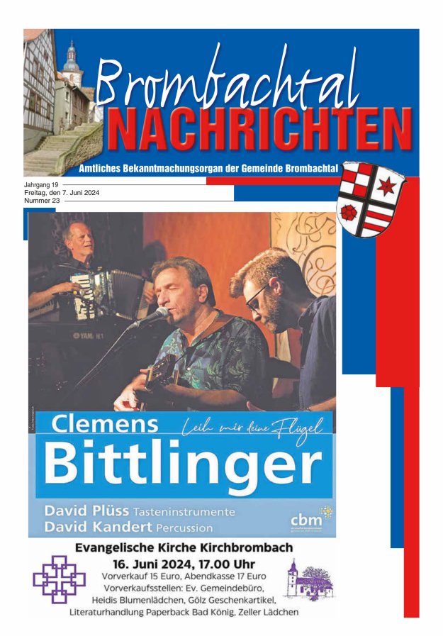 Brombachtal-Nachrichten Amtsblatt der Gemeinde Brombachtal Titelblatt 23/2024