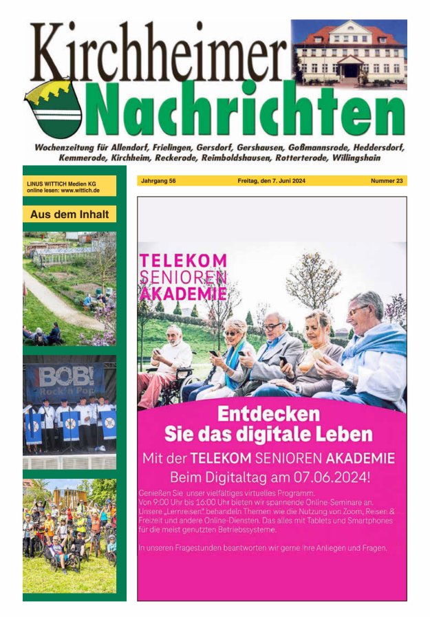 Kirchheimer Nachrichten Titelblatt 23/2024