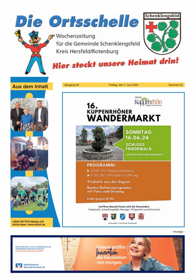 Die Ortsschelle Titelblatt 23/2024