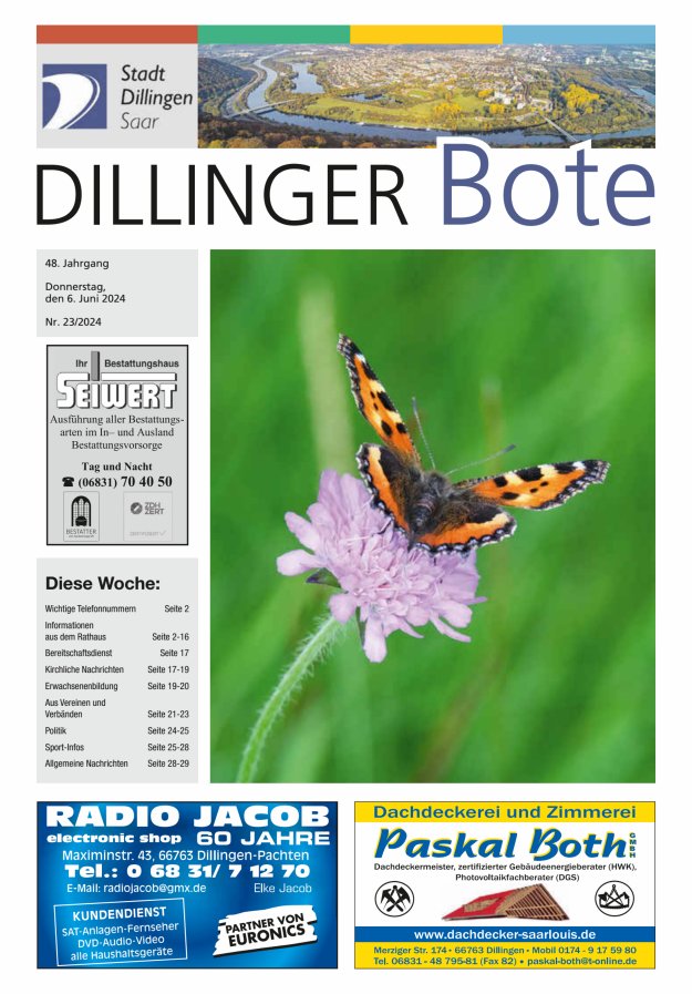 Dillinger Bote Titelblatt 23/2024