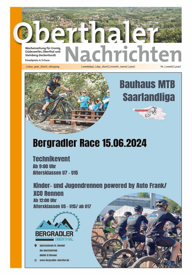 Oberthaler Nachrichten Titelblatt 23/2024