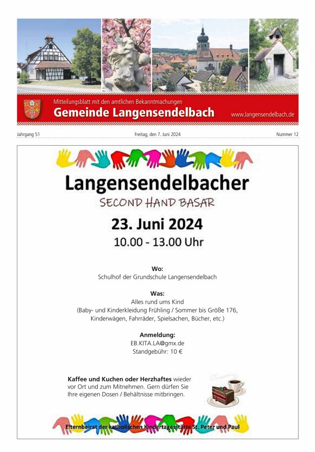 Mitteilungsblatt - Gemeinde Langensendelbach Titelblatt 12/2024