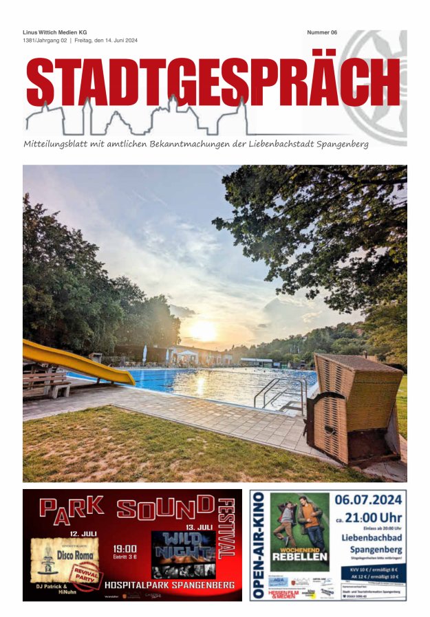 Stadtgespräch Spangenberg Titelblatt 06/2024