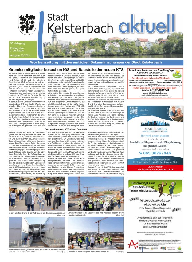 Kelsterbach aktuell Titelblatt 23/2024