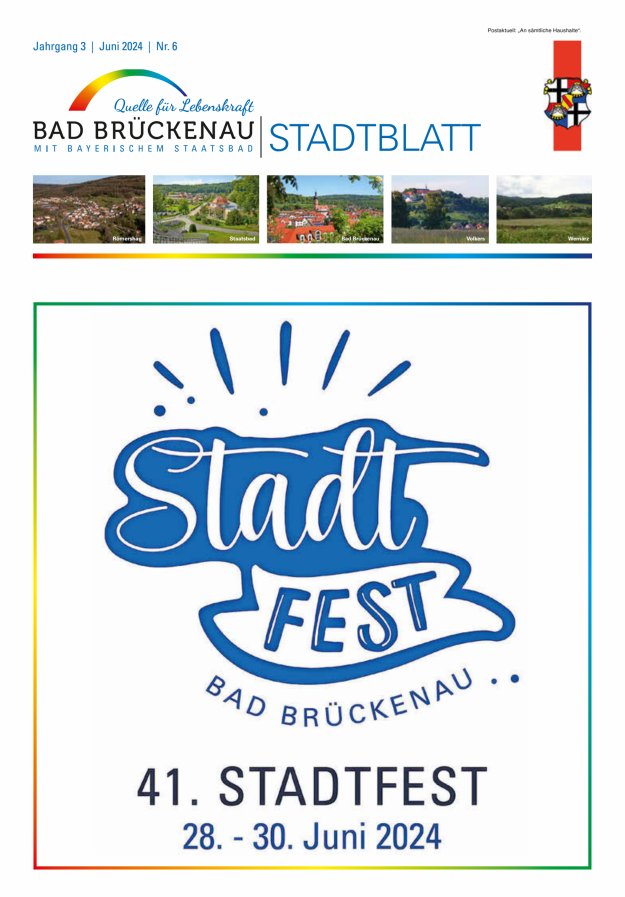 Stadtblatt Bad Brückenau Titelblatt 06/2024