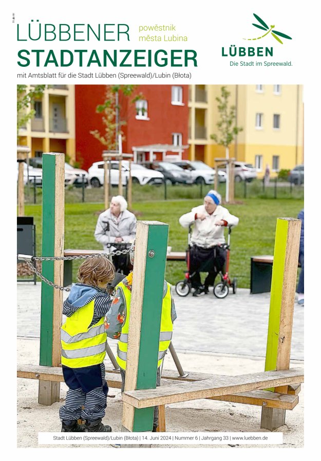 Lübbener Stadtanzeiger mit Amtsblatt für die Stadt Lübben (Spreewald) Titelblatt 07/2024