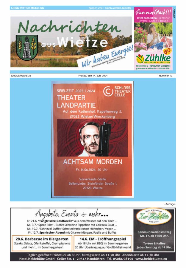 Nachrichten aus Wietze Titelblatt 12/2024