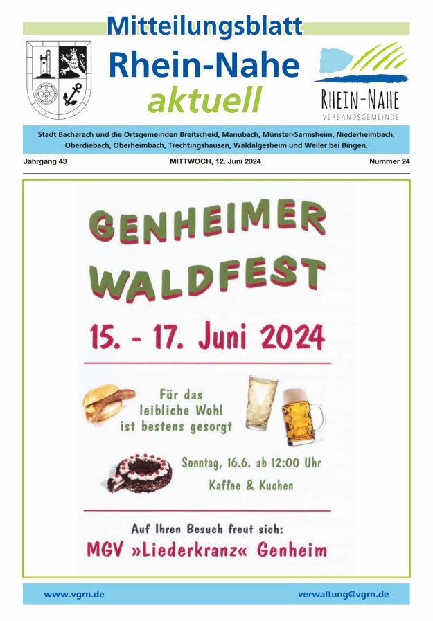 Rhein-Nahe aktuell Titelblatt 24/2024