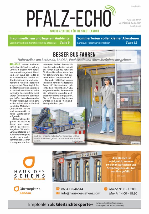 Pfalz-Echo Titelblatt 24/2024