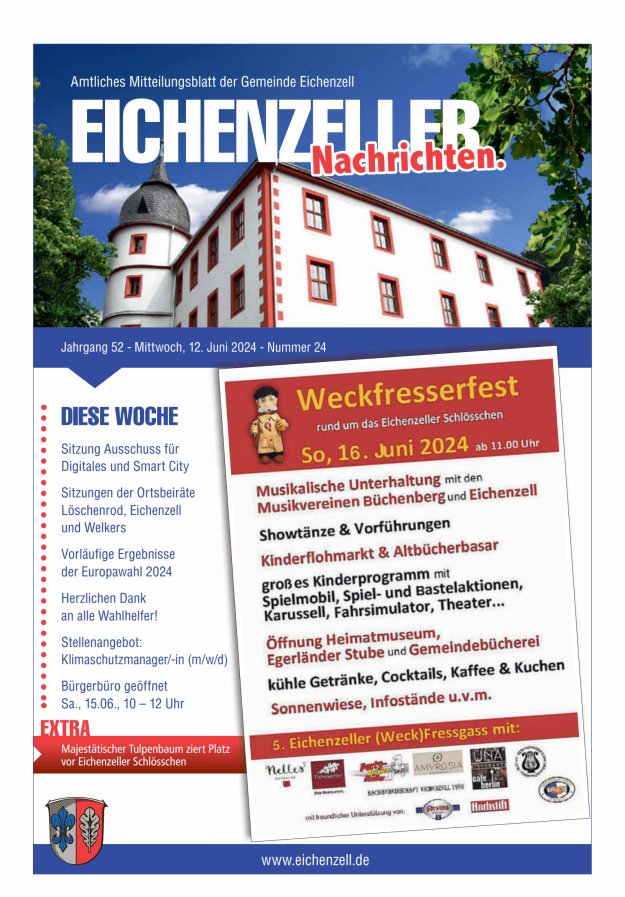 Amtliches Mitteilungsblatt der Gemeinde Eichenzell Titelblatt 24/2024