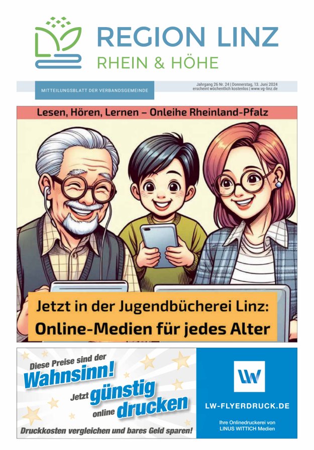 Unsere Verbandsgemeinde Linz am Rhein Titelblatt 24/2024