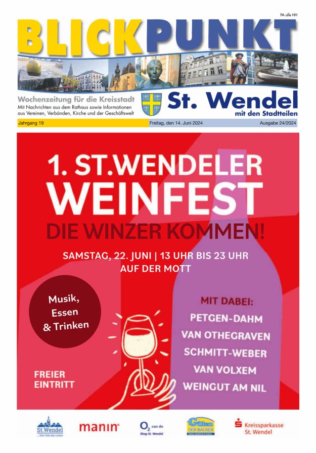 Blickpunkt St Wendel Titelblatt 24/2024