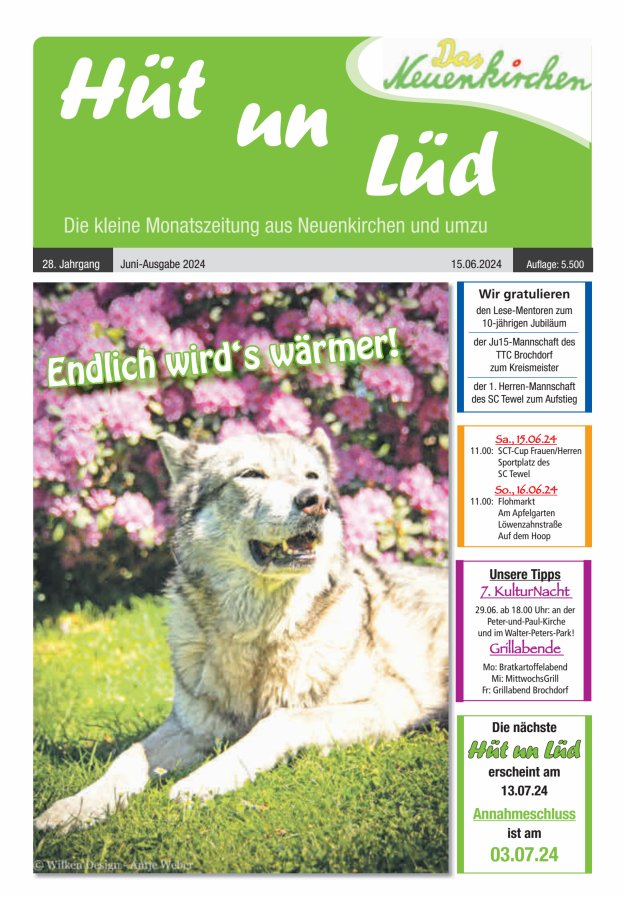 Hüt un Lüd Titelblatt 06/2024