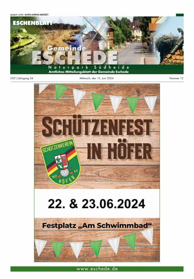 Eschenblatt Titelblatt 12/2024