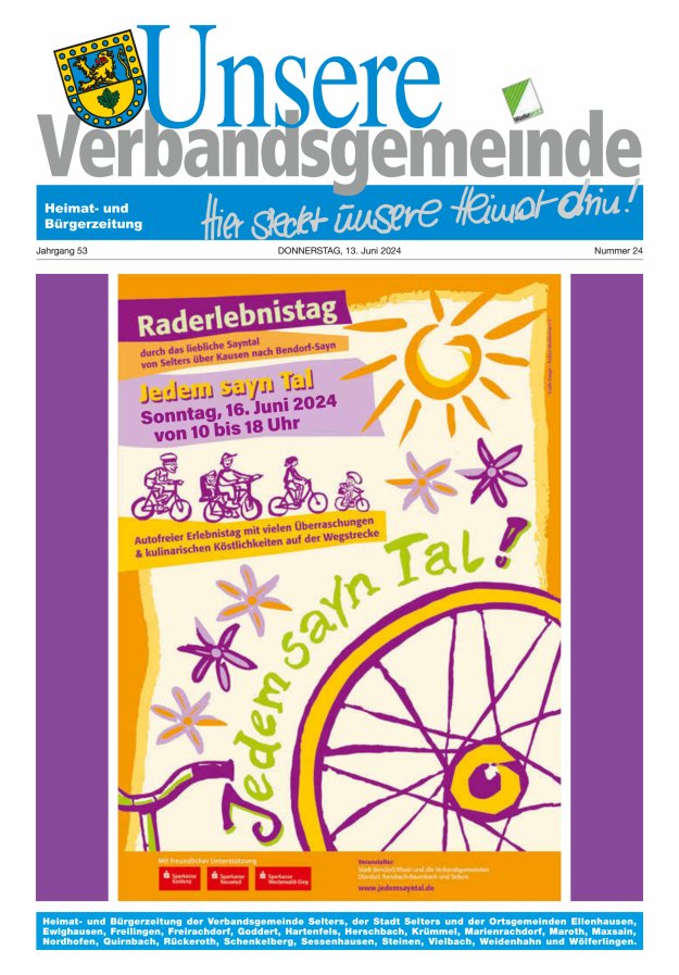 Unsere Verbandsgemeinde Selters Ww Titelblatt 24/2024