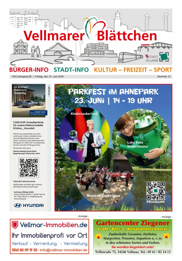 Vellmarer Blättchen Titelblatt 12/2024