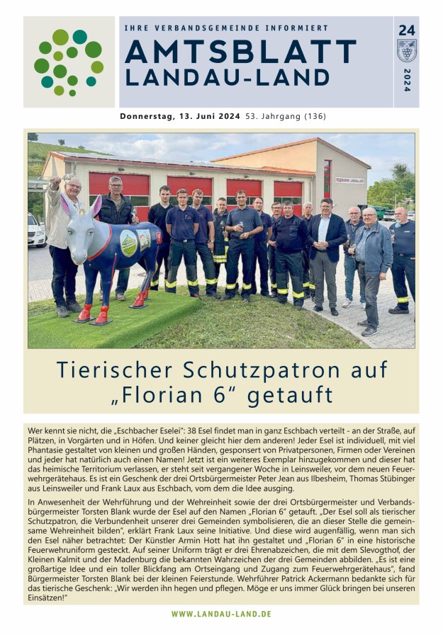 Amtsblatt VG Landau-Land Titelblatt 24/2024