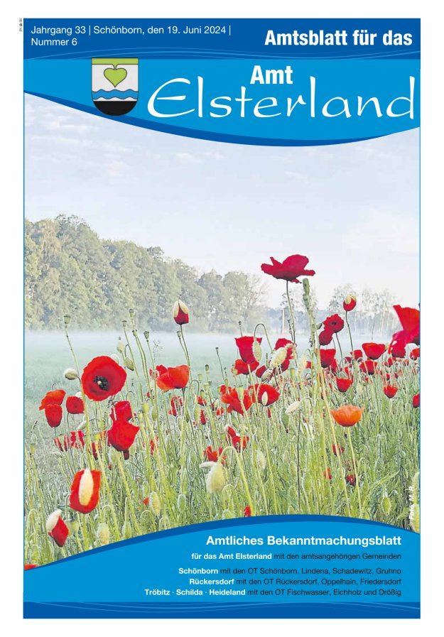 Amtsblatt für das Amt Elsterland Titelblatt 06/2024
