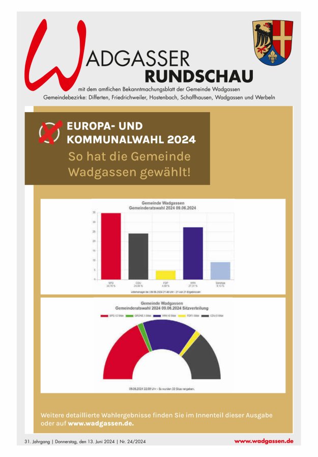 Wadgasser Rundschau Titelblatt 24/2024