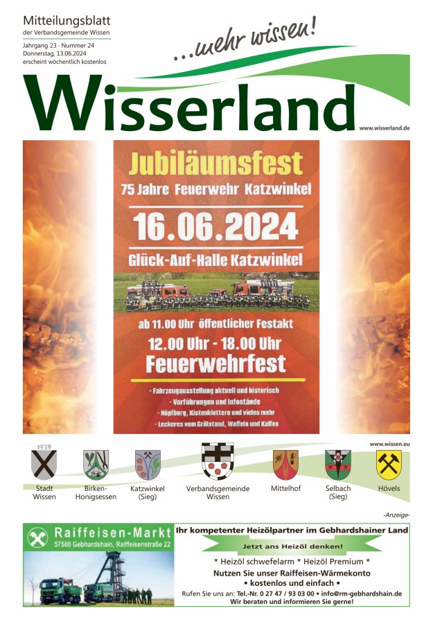 Mitteilungsblatt Wissen - Wisserland...mehr wissen! Titelblatt 24/2024