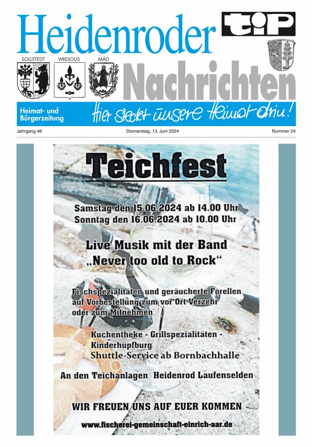 "tip" Heidenroder Nachrichten Titelblatt 24/2024