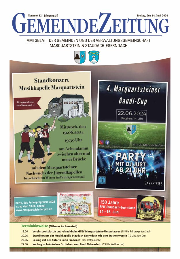 Marquartsteiner und Staudach-Egerndacher Nachrichten Titelblatt 12/2024