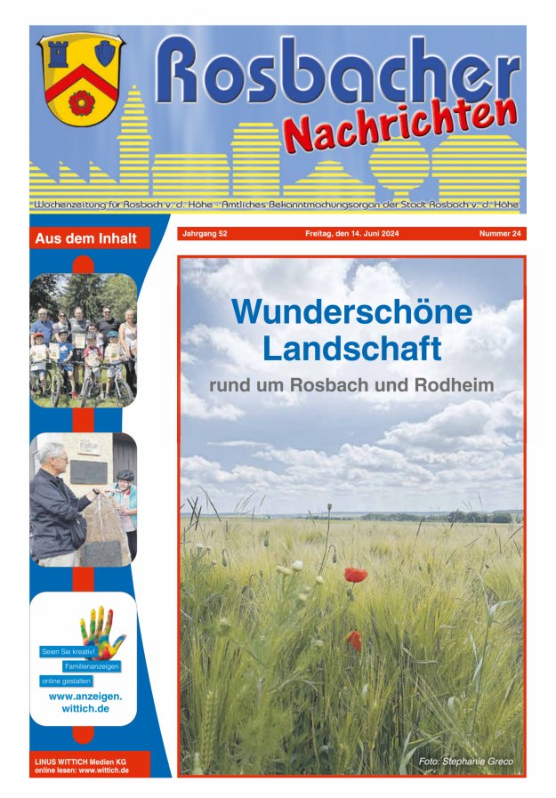 Rosbacher Nachrichten Titelblatt 24/2024