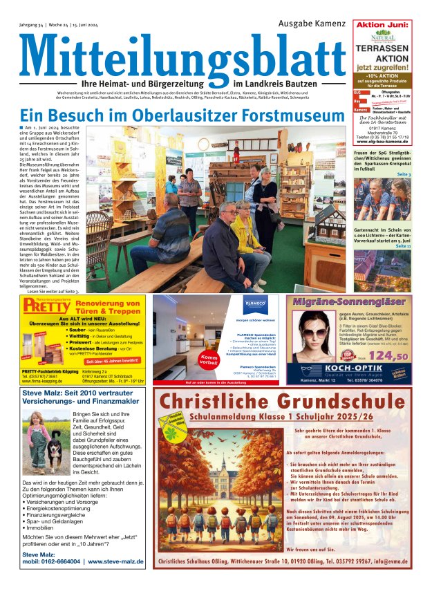Mitteilungsblatt LK Bautzen Ausgabe Kamenz Titelblatt 23/2024