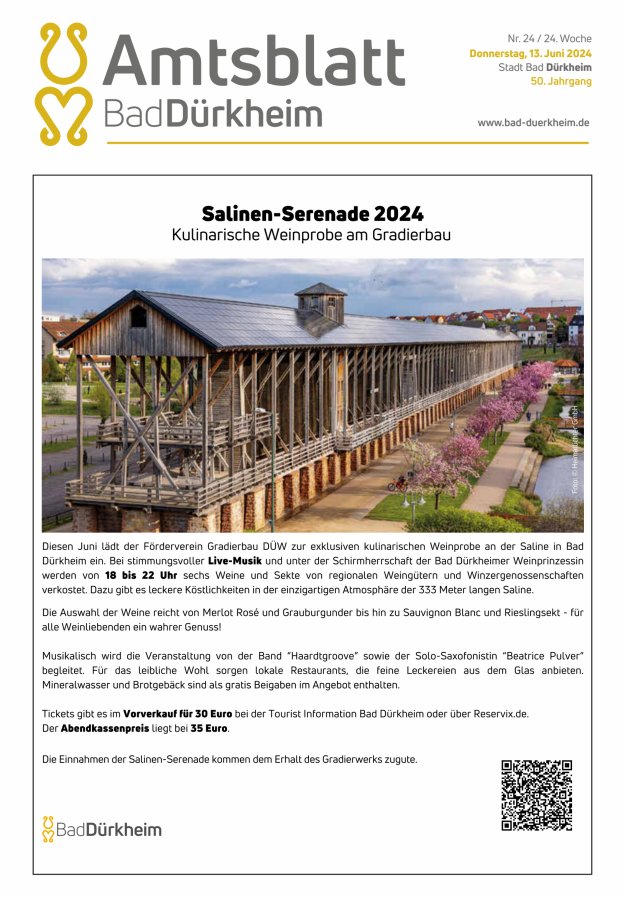 Bad Dürkheimer Woche Titelblatt 24/2024