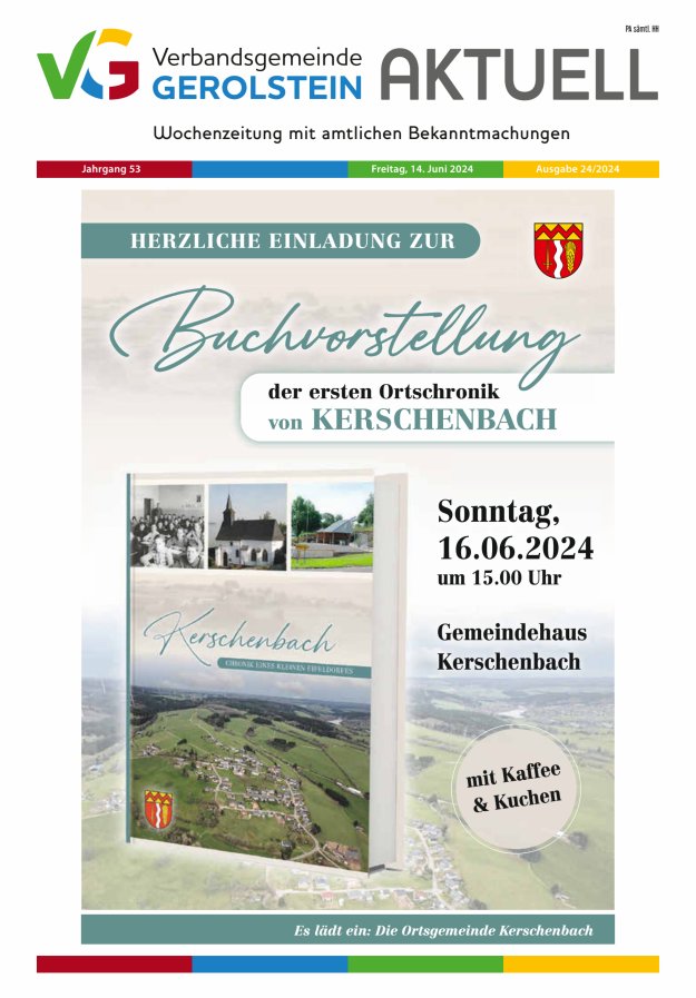 Verbandsgemeinde Gerolstein aktuell Titelblatt 24/2024