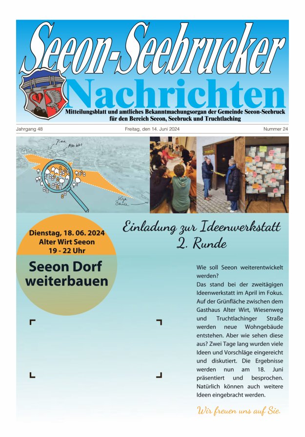Seeon-Seebrucker Nachrichten Titelblatt 24/2024