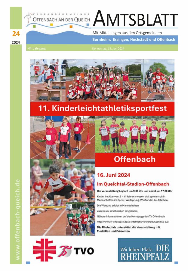 Amtsblatt VG Offenbach an der Queich Titelblatt 24/2024