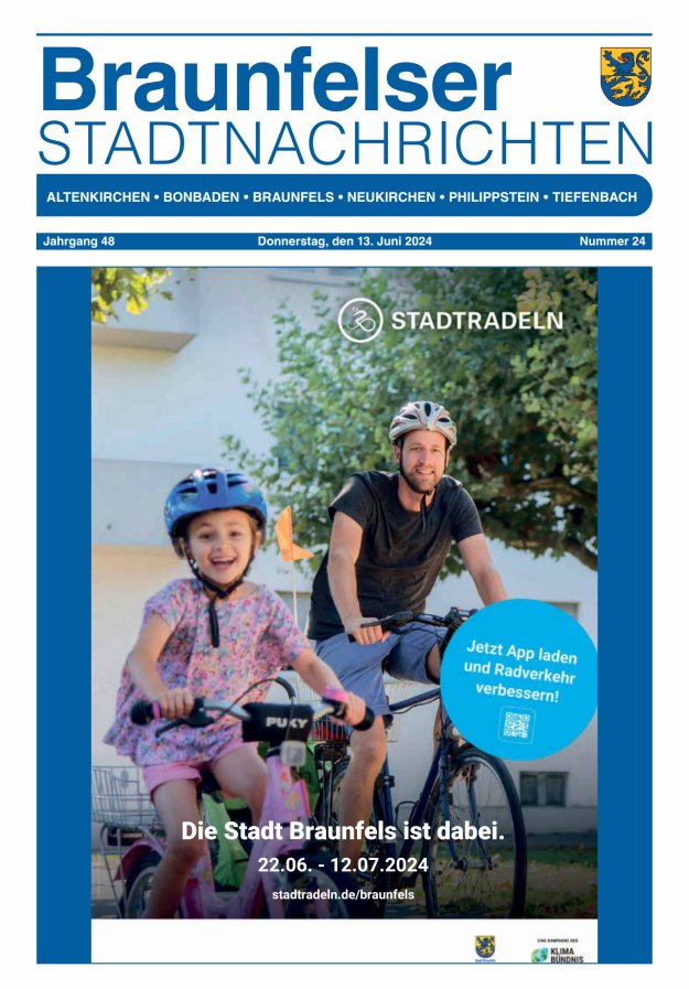 Braunfelser Stadtnachrichten Titelblatt 24/2024