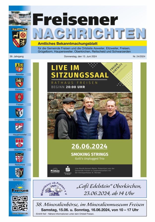 Freisener Nachrichten Titelblatt 24/2024