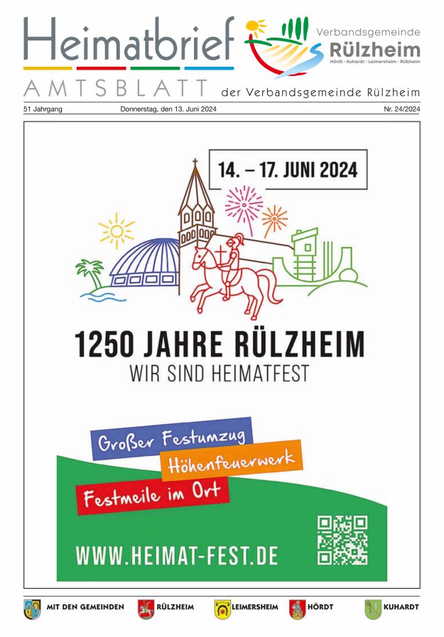 Heimatbrief VG Rülzheim Titelblatt 24/2024